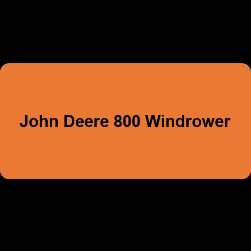 John Deere 800 Windrower